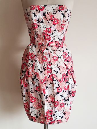 Robe bustier Sinequanone en coton à imprimé floral, T.38