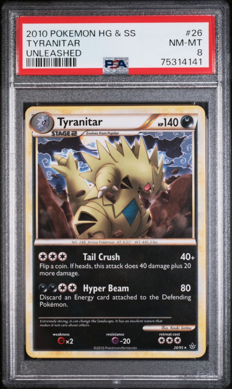 Pokémon Sammelbilder & Trading cards: PSA 8 TYRANITAR UNLEASHED HEARTGOLD & SOULSILVER #26 – Gebraucht aus Zürich von pokemon_cards