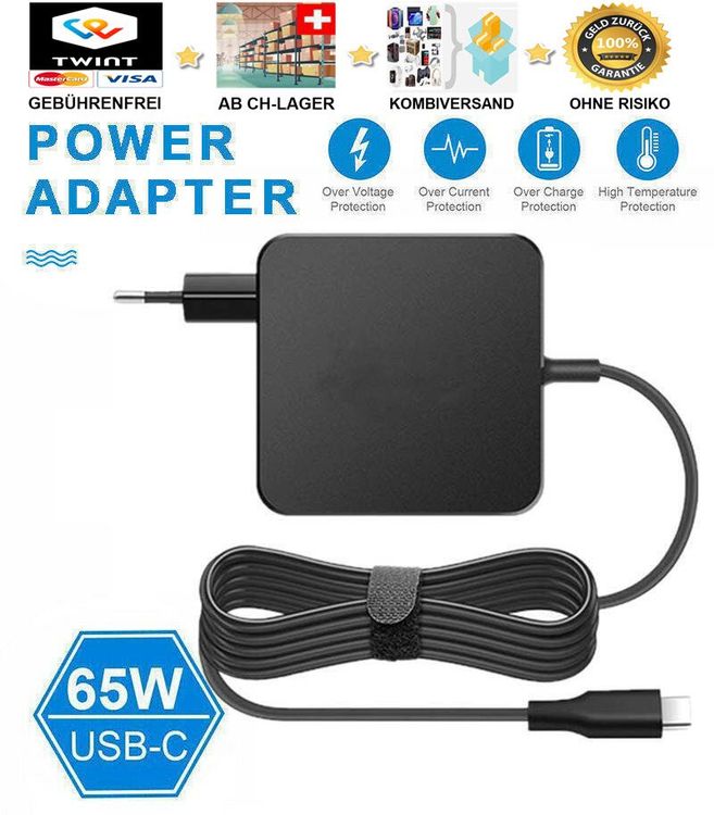 65W USB-C Type-C AC Power Adapter Charger + Power Cable for Dell 2YK0F  M1WCF 450-AGOL HA65NM170