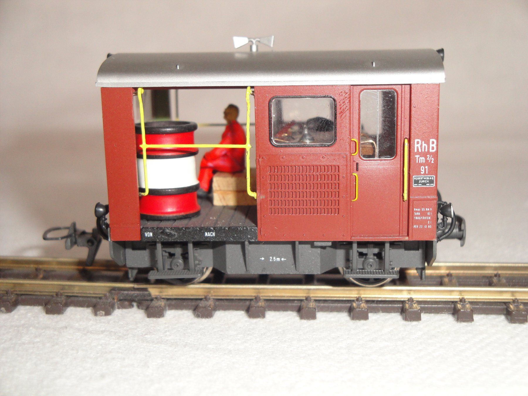 Bemo Modellini di ferrovie: Bemo RhB-Bahndiensttraktor Tm 2/2 91 – Nuovo e nell'imballaggio originale da Wolfwil venduto da heinzs3575 3