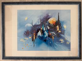 Bild in Blau Gold
