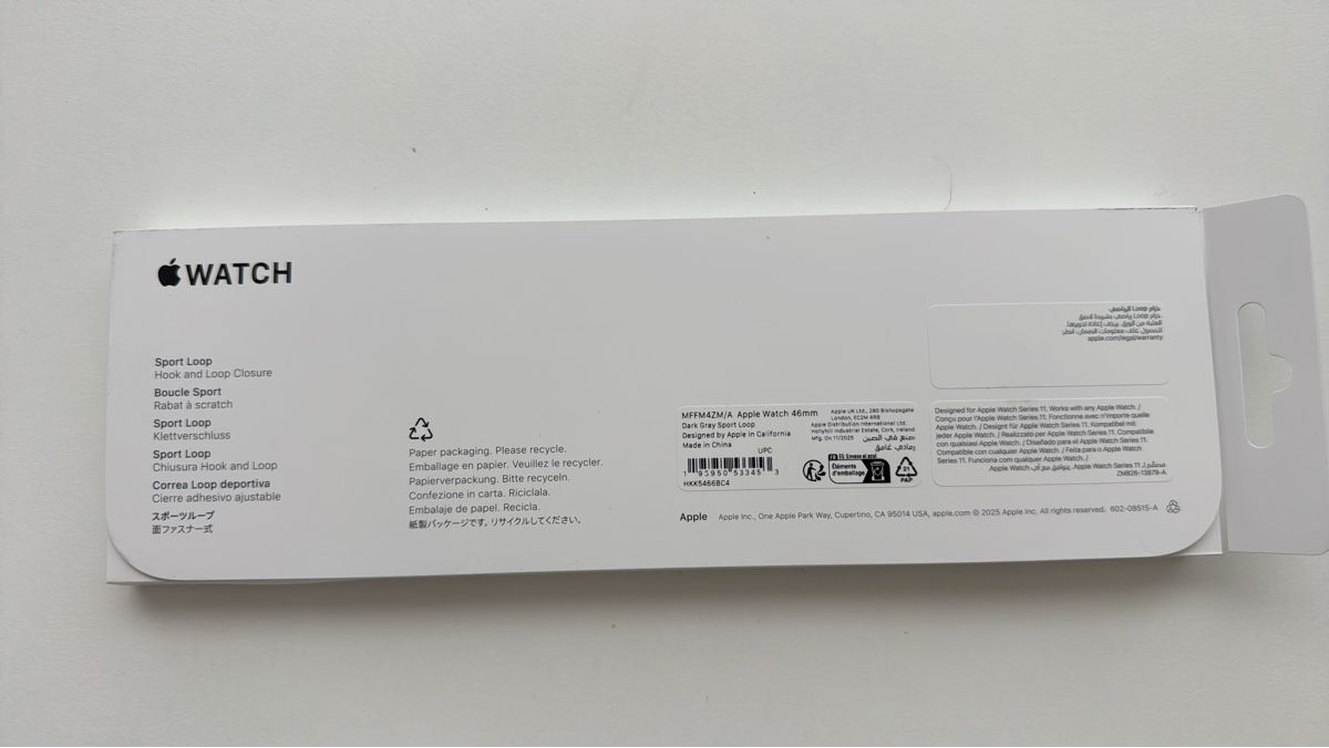 Apple Bracciali & Braccialetti: Apple Watch 46mm Dark Gray Sport Loop – Nuovo e nell'imballaggio originale da Oberkirch LU venduto da Caymann01