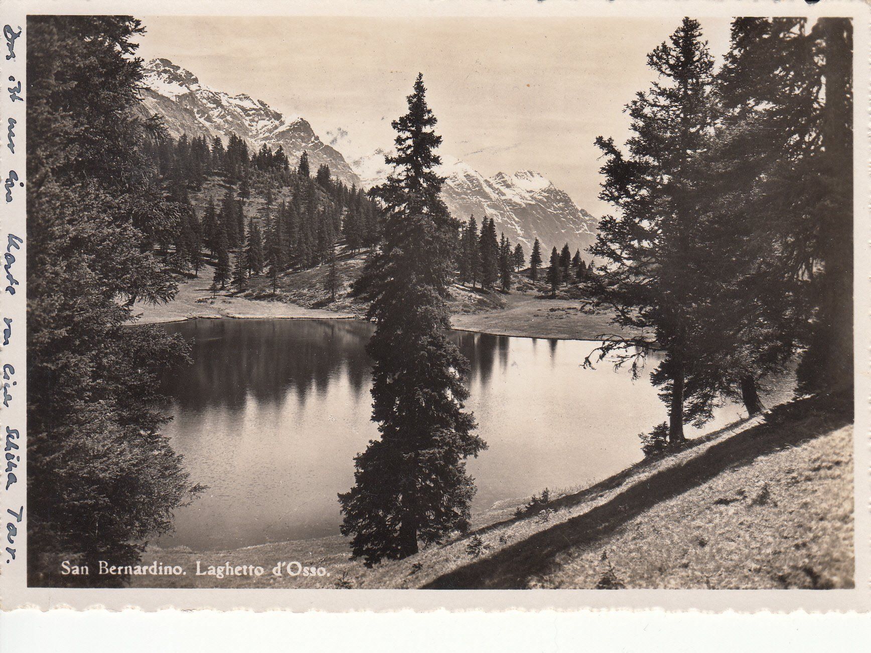 Cartoline postali: Laghetto d'Osso 1949 – Usato da Bürglen TG venduto da StampGraf