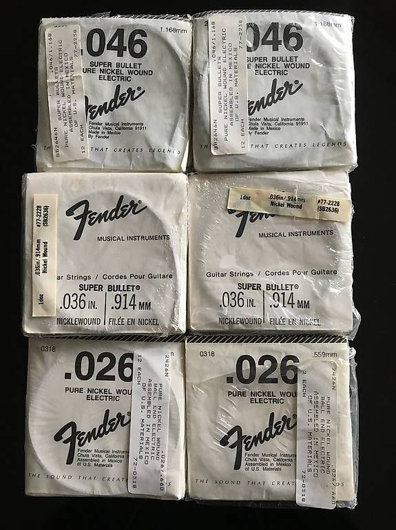 Fender Strumenti musicali: CORDE FENDER 26-36-46 – Usato da Biel/Bienne venduto da Todt01