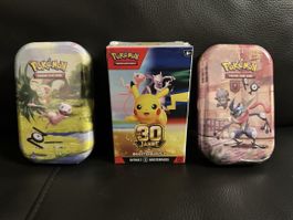 Pokémon 30 Jahre Anniversary Celebration Bundle 2 Mini Tin