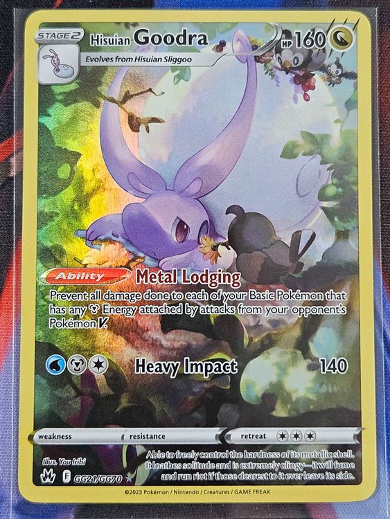Pokemon Hisuian Goodra GG21/GG70 Holo Rare Crown Zenith EN (Neuf (Voir ...