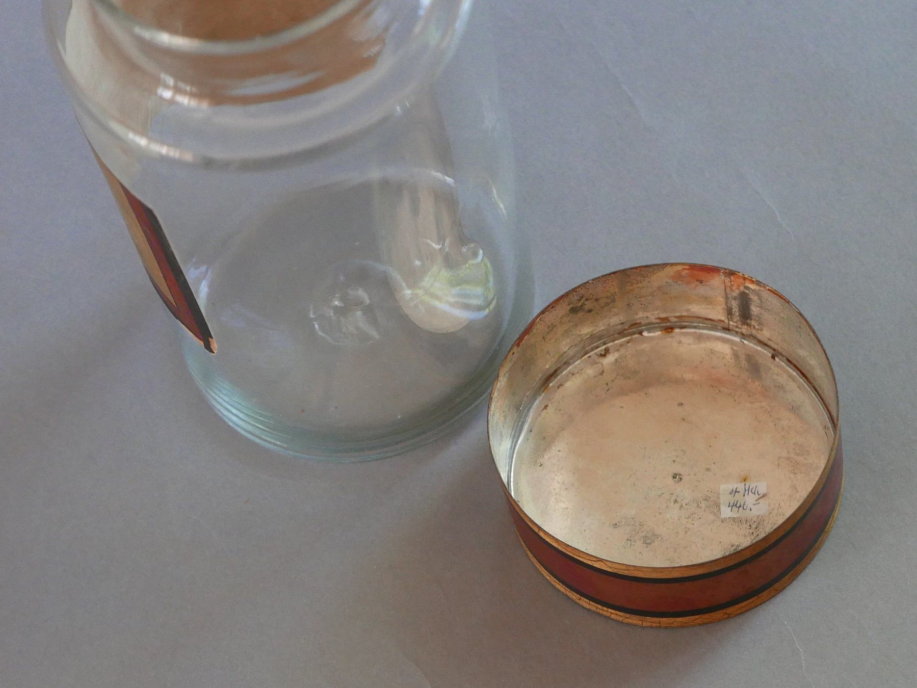 Verres: ANTIKE APOTHEKER-DOSEN GLAS 19. JH. – D'occasion à Balgach par Zwischenraum 2
