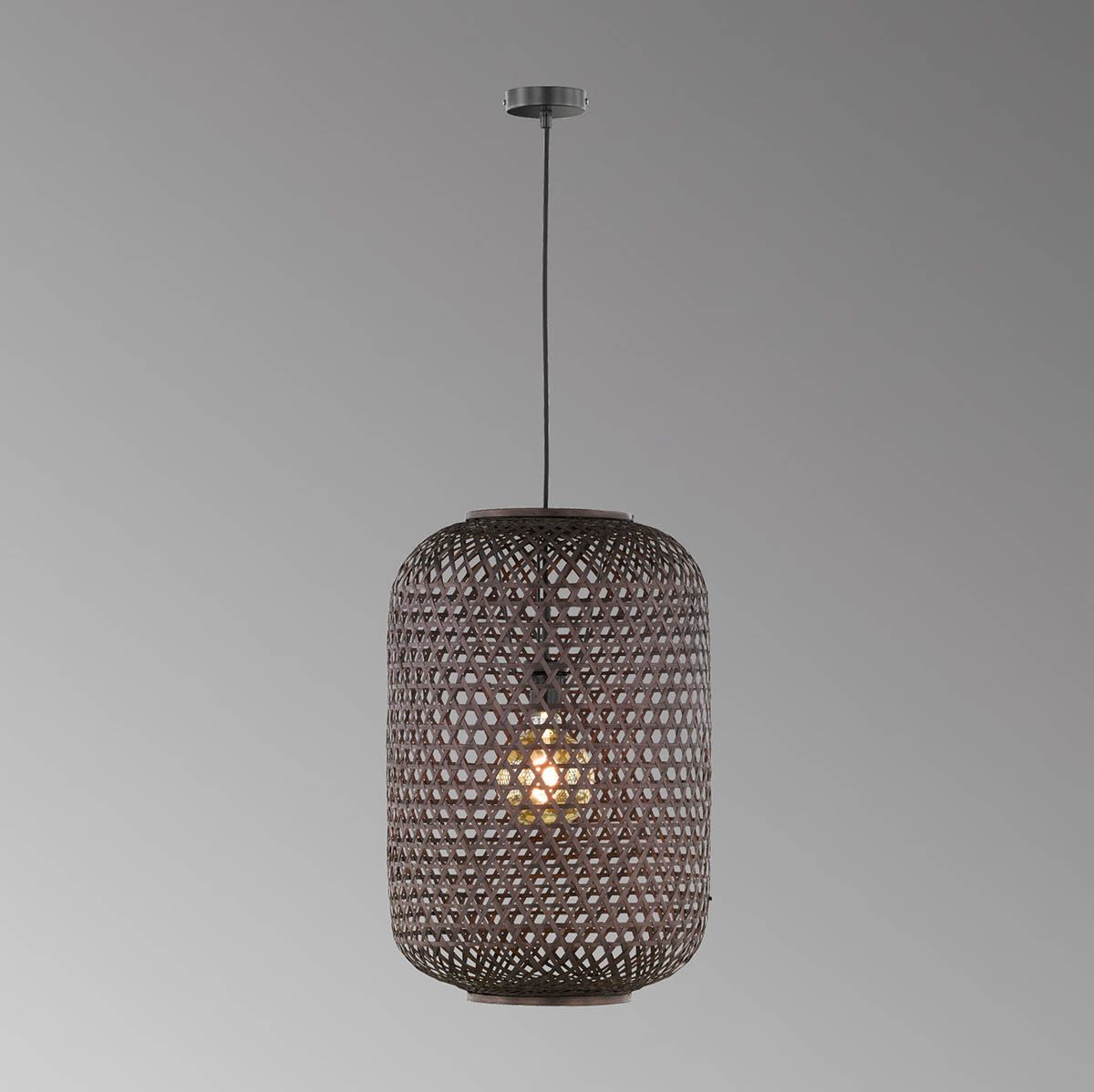 Kronleuchter & Deckenlampen: Pendelleuchte, Schwarz, 40 cm Ø, Bambus – Neu (gemäss Beschreibung) aus Kreuzlingen von Smart-Light
