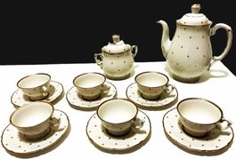 Kaffee Service Moccaservice 1945 Porzellan Langenthal weiss