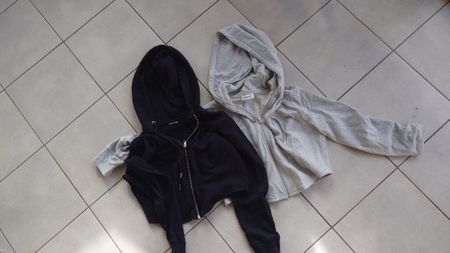 Even&Odd, Kapuzen Jäckli grau+schwarz, L/XL