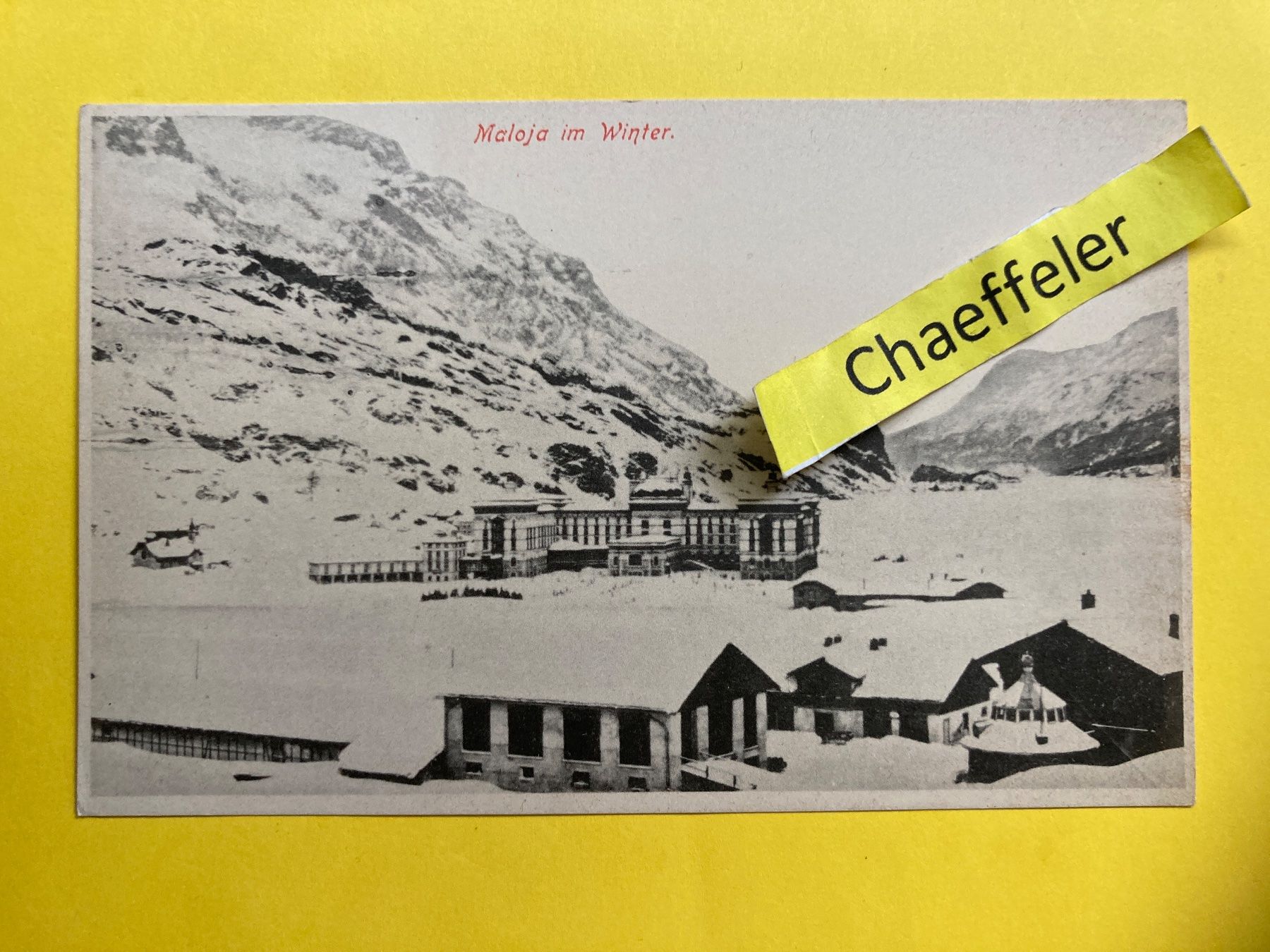 Cartoline postali: Maloja im Winter – Usato da Zürich venduto da Chaeffeler