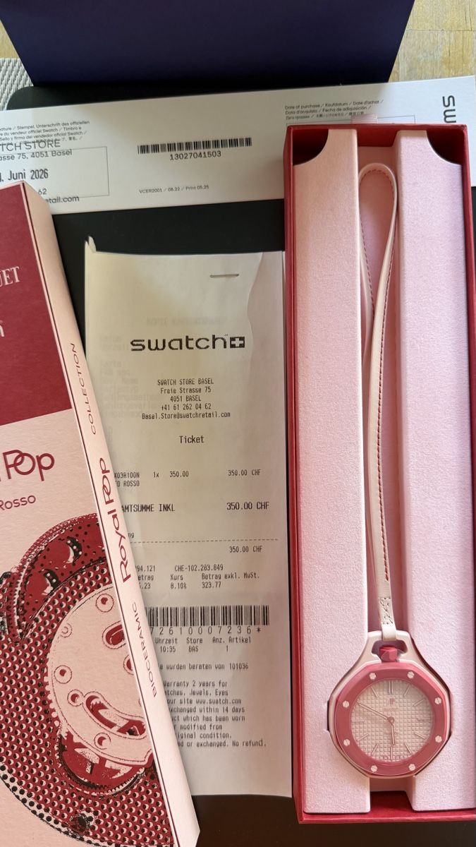 Swatch Orologi: Ap x Swatch Royal Pop Otto Rosso – Nuovo (secondo la descrizione) da Basel venduto da rup_r2m2 1