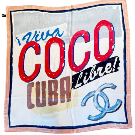 Chanel Seidentuch, Viva Coco Cuba Libre, Top Zustand!