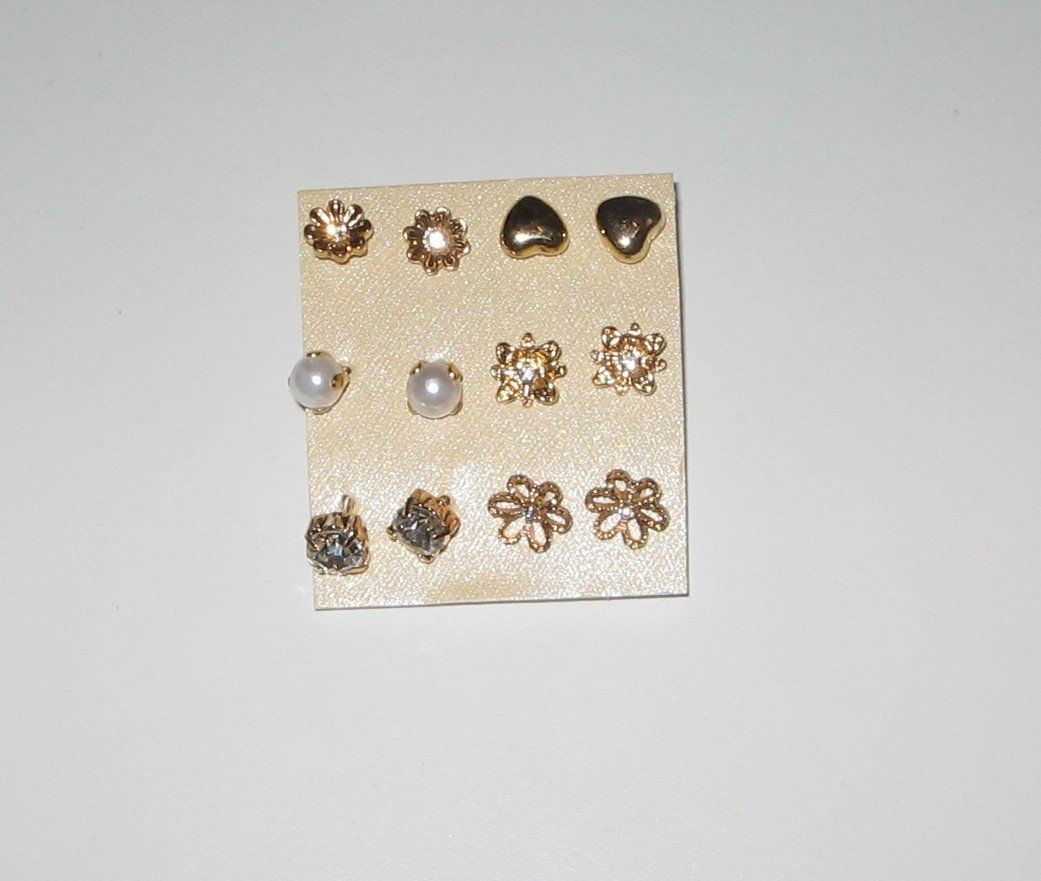 Boucles d'oreille: 6 Ohrstecker goldfarbig – Neuf (Voir description) à Flamatt par Tattoo18