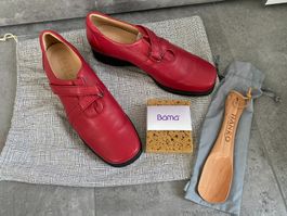 Lässiger roter VABENE Leder-Sneaker,Gr.37,5