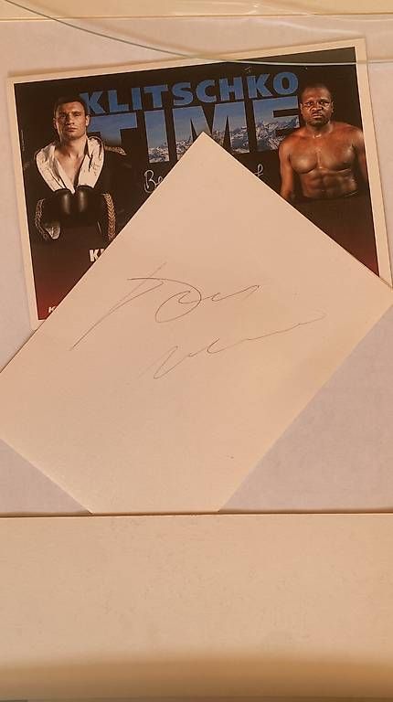 Autografi: Klitschko vs Johnson Bern Autogramm & Sammlerstück – Usato da Wohlen AG venduto da kim_yr99 2