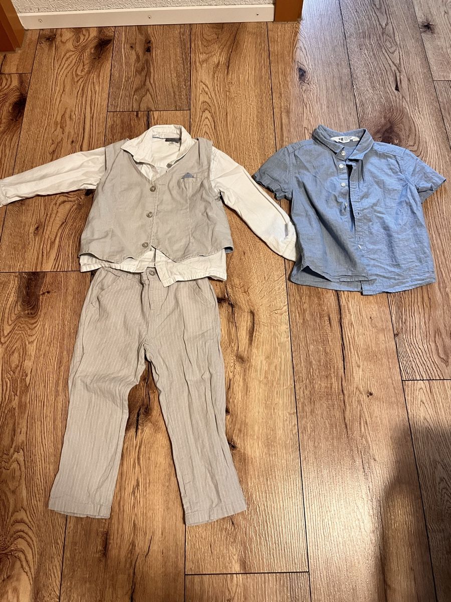 H&M Completi: Anzug-Set /Festtags-Set Gr. 98, Hemd, Weste, Hose – Usato da Pfyn venduto da ironhorse1988 1