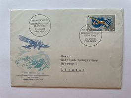 Briefmarken Schweiz Pro Aero 1963