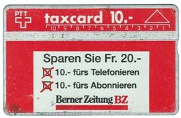 Taxcard 201L_18927, (K-92/12A) BZ "Abonnieren"