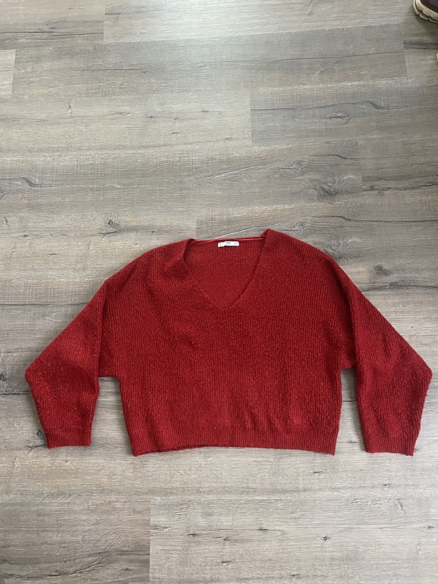 Mango Maglioni & Felpe: Oversized, kuscheliger Pullover in Weinrot – Usato da Bischofszell venduto da kbr_5c5z 1