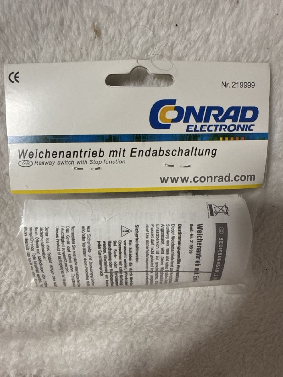Trains électriques: Conrad Weichenantrieb mit Endabschaltung – Neuf avec emballage d'origine à Basel par sam_7gsy 1