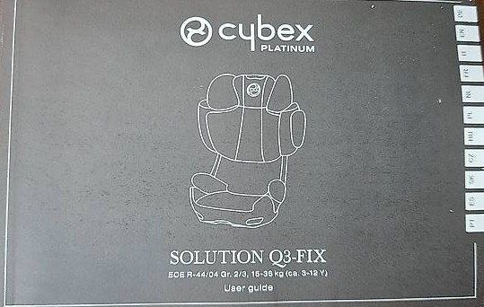 Cybex Seggiolini per auto: CYBEX Platinum Solution Q3-Fix Kindersitz - Deluxe Sitz! – Usato da Neuenegg venduto da transformer02 2