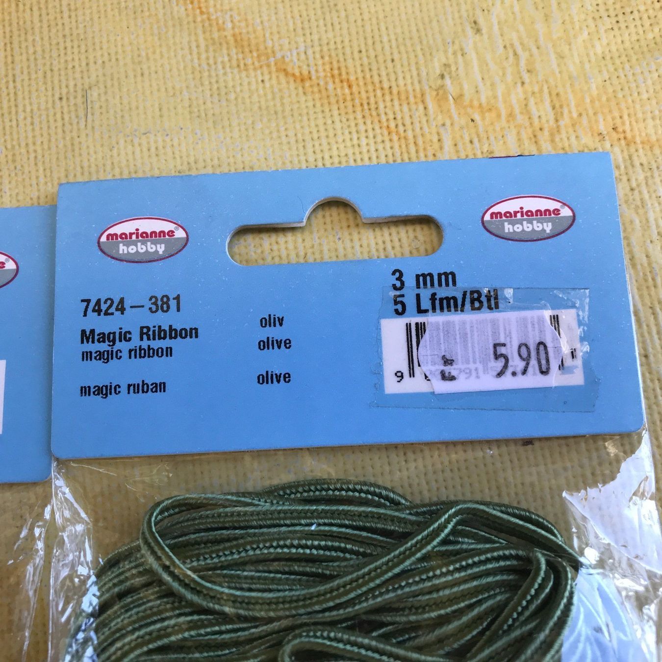 Kit bricolage: LOT MAGIC RIBBON OLIV 3MM – Nuovo e nell'imballaggio originale da Ostermundigen venduto da wini63 3