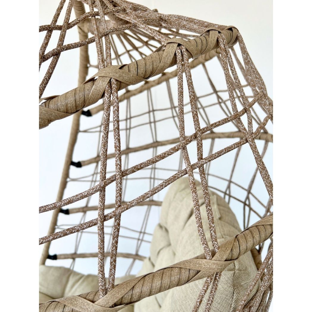 Gartenhängesitze: Hängesessel Chloe Polyrattan Ivory Sand – Neu und originalverpackt aus Ermatingen von MyHappyHome 7