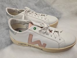 WOMSH SNEAKER WEISS/ROSA GR.39