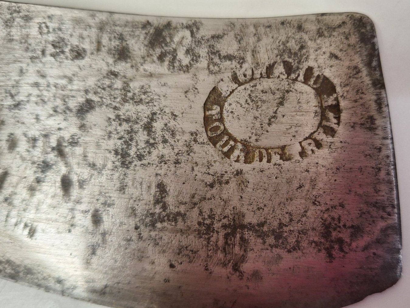 Coltelli da cucina: antikes Küchen-Hackbeil ,geschmiedet mit Marke – Usato da Arlesheim venduto da shopradl 3