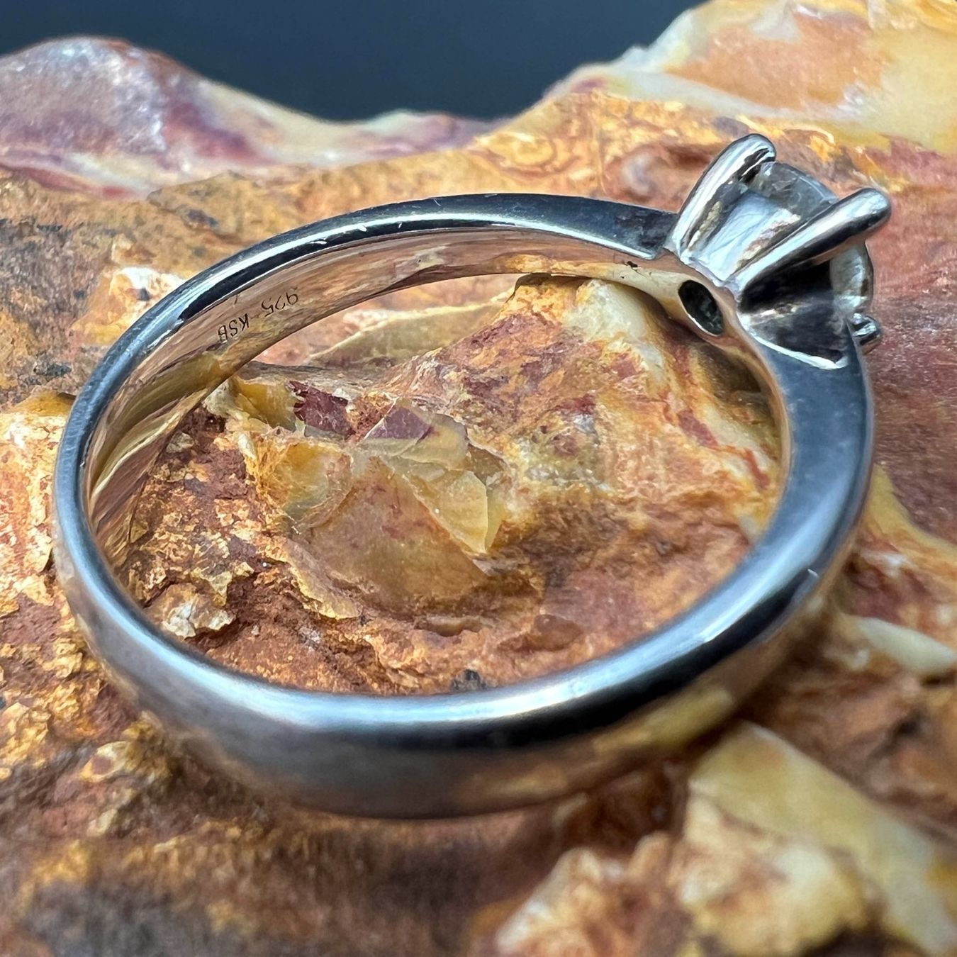 Anelli: Ring Silber 925 mit kleinem Stein, Gr. 60 – Usato da Häusernmoos venduto da Schmuckchratli 5