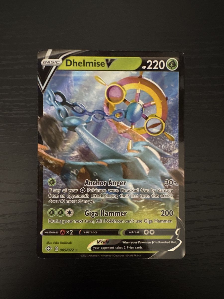 Karten: Dhelmise V - Pokémon Karte – Neu (gemäss Beschreibung) aus wynigen von Birnenmus