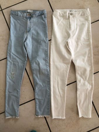 2 ZARA High Waist stretch Jeans Gr.128👧🏻