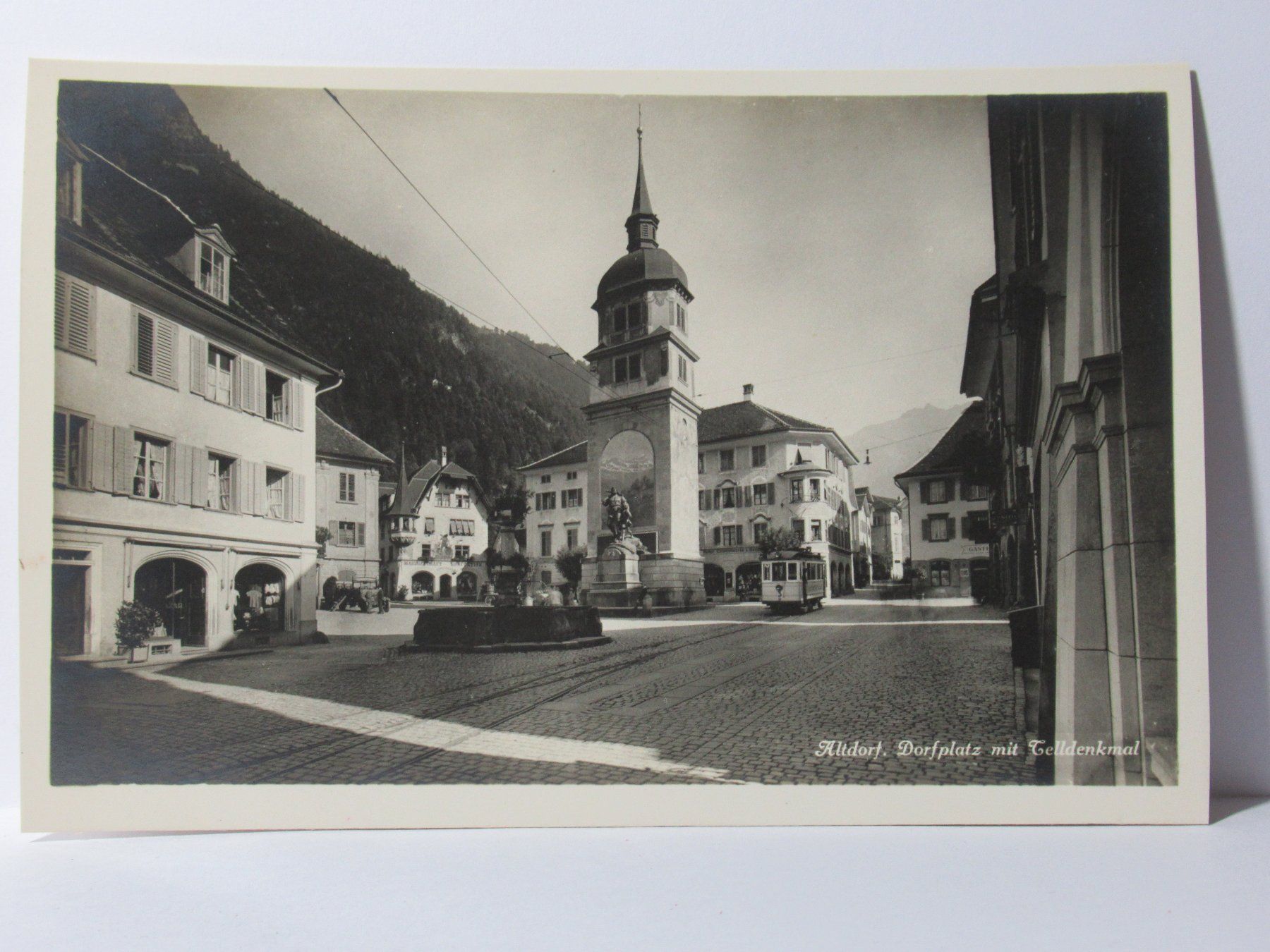 Cartoline postali: Altdorf mit Telldenkmal & Tram – Nuovo (secondo la descrizione) da Grenchen venduto da Bluemchen1900 1