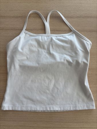 Débardeur de sport beige avec brassière intégrée