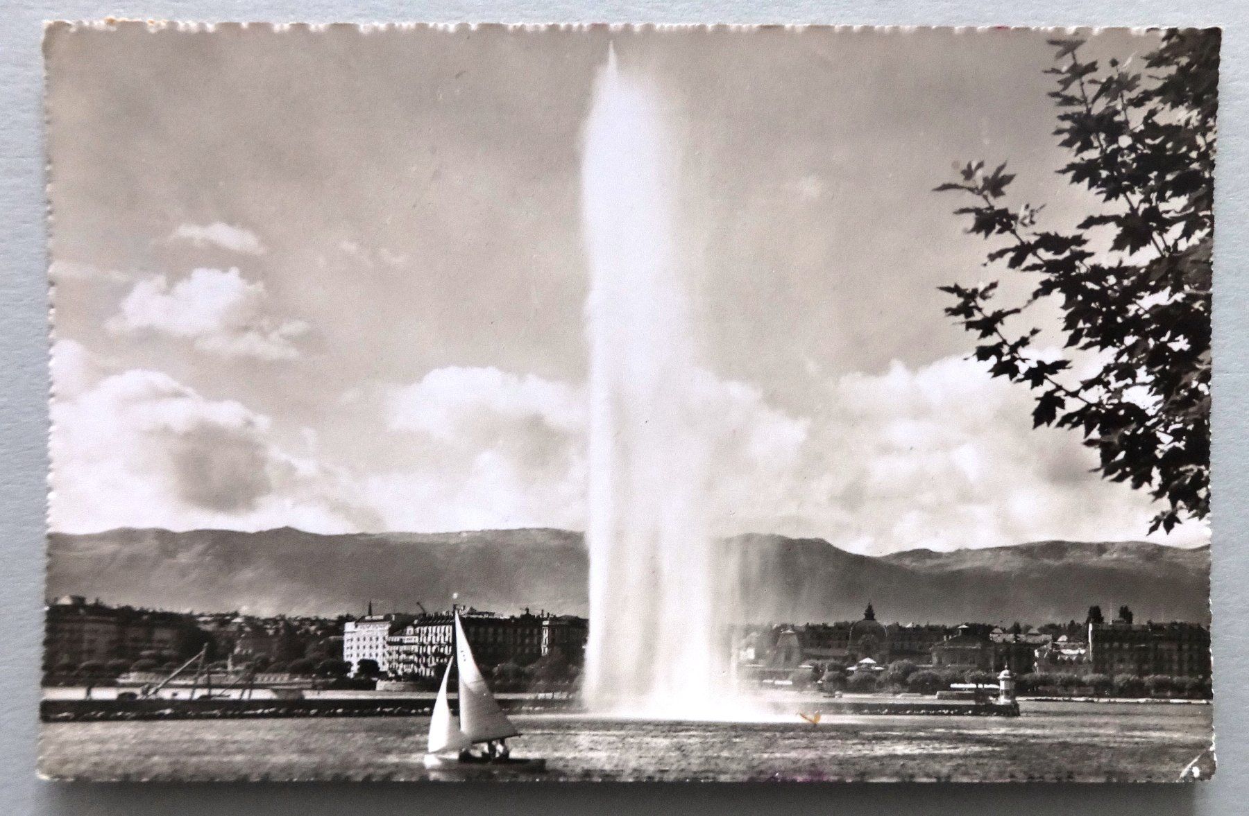 Ansichtskarten: Genève - Le jet d' eau (120 m) – Defekt aus Fétigny von Billy2miny