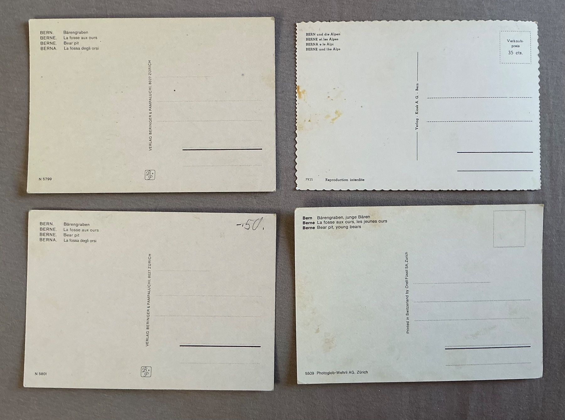 Cartoline postali: Ansichtskarten / Postkarten vom alten Bärengraben und Bern – Usato da Stettlen venduto da togram4 5
