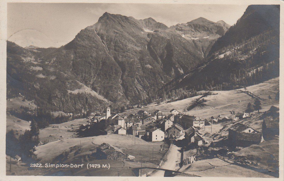 Cartoline postali: Simplon - Dorf  VS   -   4  diverse Karten – Usato da Brig venduto da Valcards54