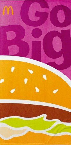 Teli da bagno: McDonald's Strandtuch Big Mac – Nuovo e nell'imballaggio originale da Willisau venduto da pz1993