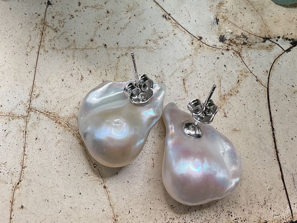 Ohrringe & -stecker: Ohrstecker mit grossen Barockperlen – Neu (gemäss Beschreibung) aus Luzern von S.Kern01 1
