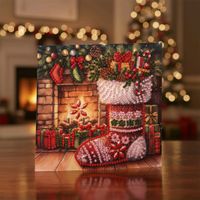Carte de Noël n°16 en diamond painting 15x15 cm