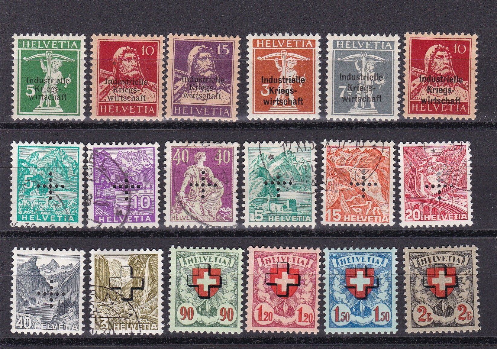 Tutti i francobolli: CH Dienstmarken, Ind. Kriegswirtschaft etc. – Usato da Münchwilen AG venduto da Nesar
