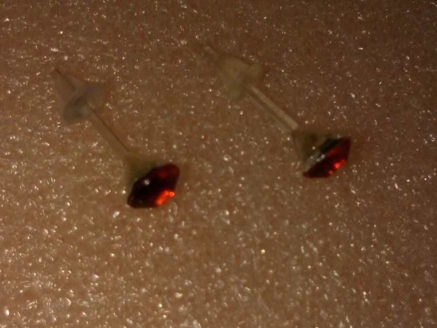Orecchini pendenti & Orecchini a lobo: ohrringe modeschmuck,,rot farbe,,glanzig – Nuovo (secondo la descrizione) da Basel venduto da bijoutrie_4 1