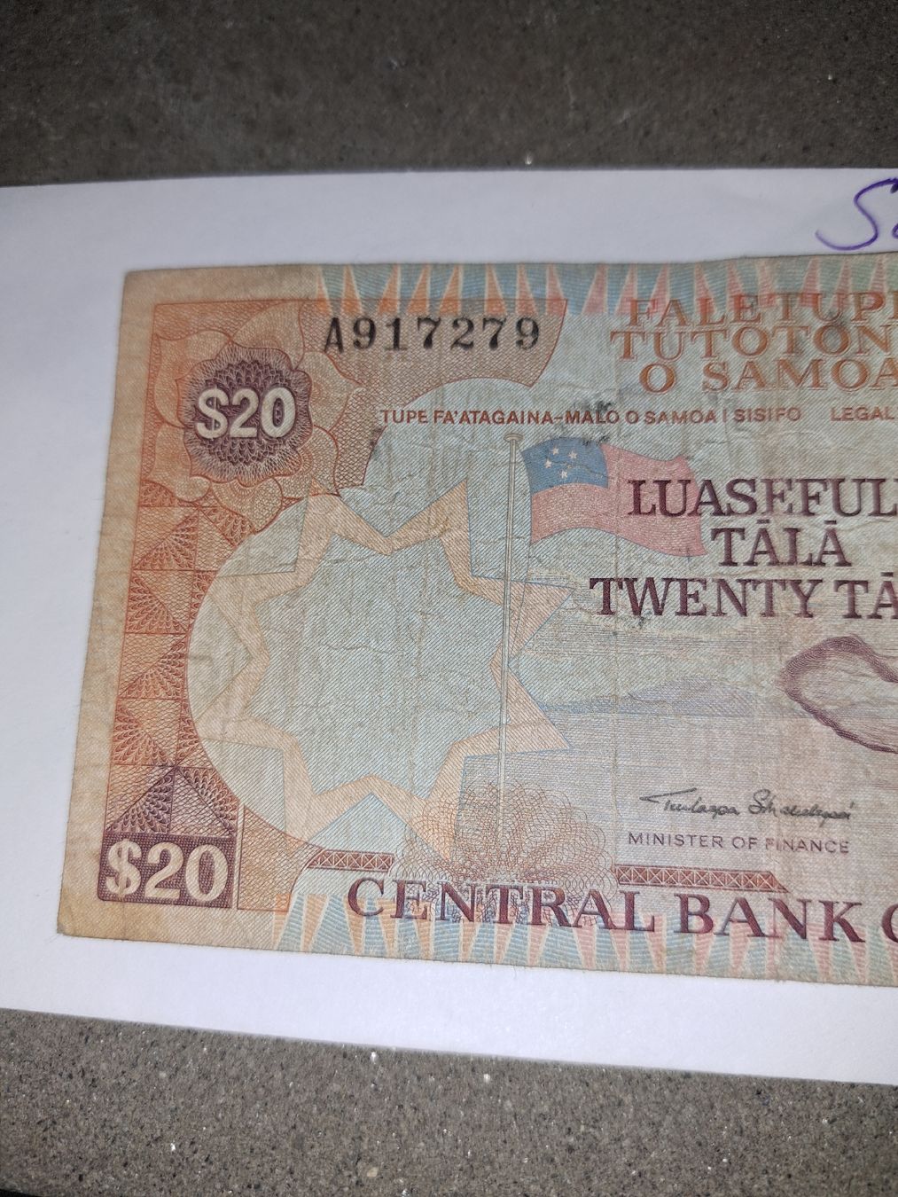 Billets de banque: Samoa 20 Tala Banknote,  – D'occasion à Kölliken par Upcycling-by-Mc-TAM 1