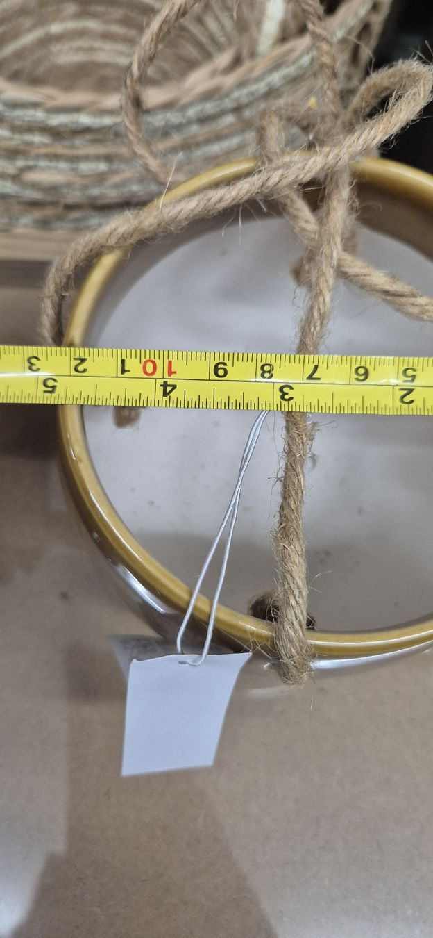 Vasi per fiori: Hängekorb Keramik gelb/grau Set 2 Stk.  – Nuovo (secondo la descrizione) da Turbenthal venduto da Lilly7407 2