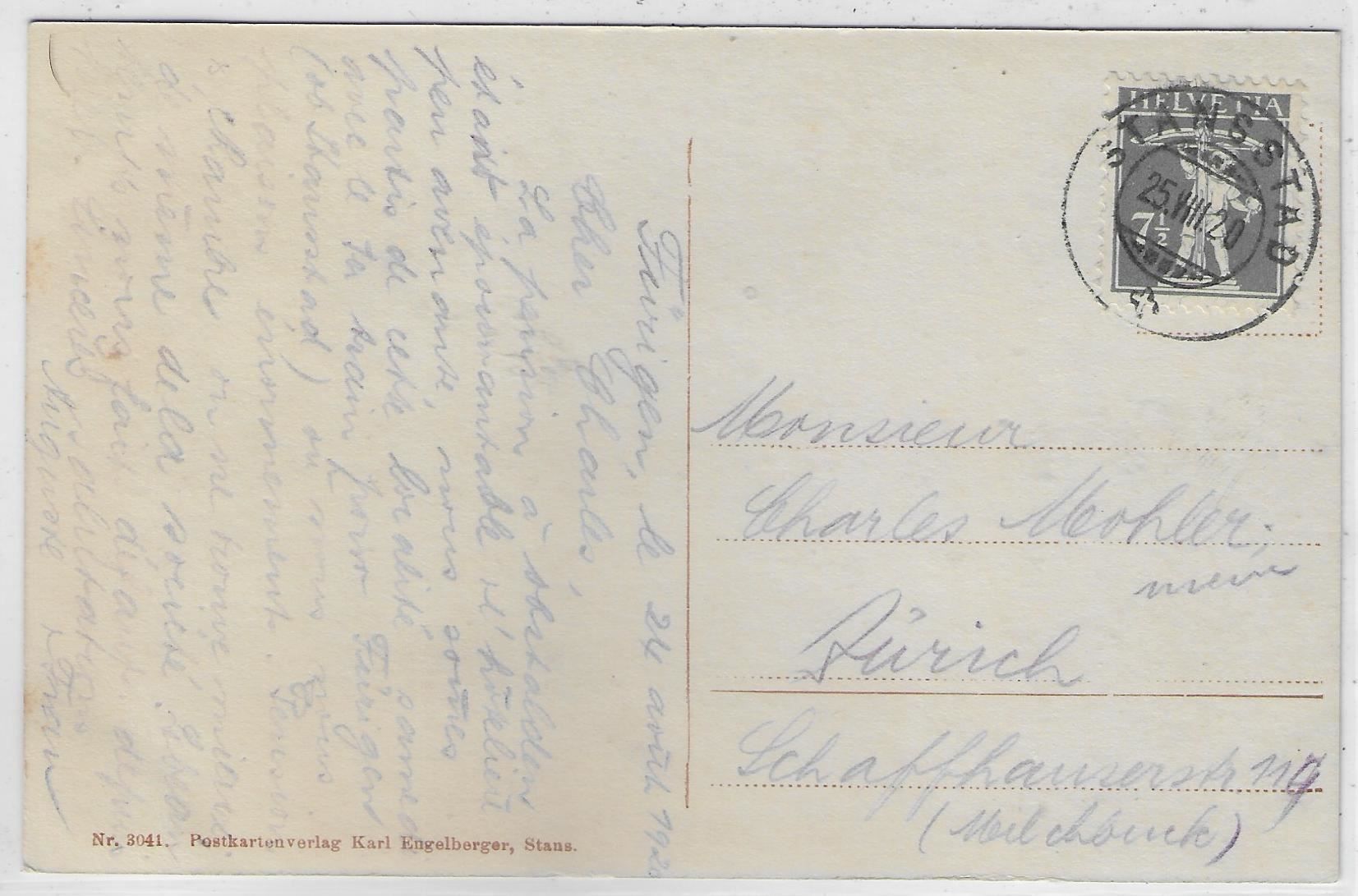 Cartoline postali: Hotel Fürigen mit Pilatus – Usato da Ettingen venduto da Kartenplanet 1