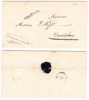 Lettre de CORGEMONT pour Courtelary 1849