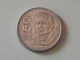 50 Pesos messicani coniata nel 1985