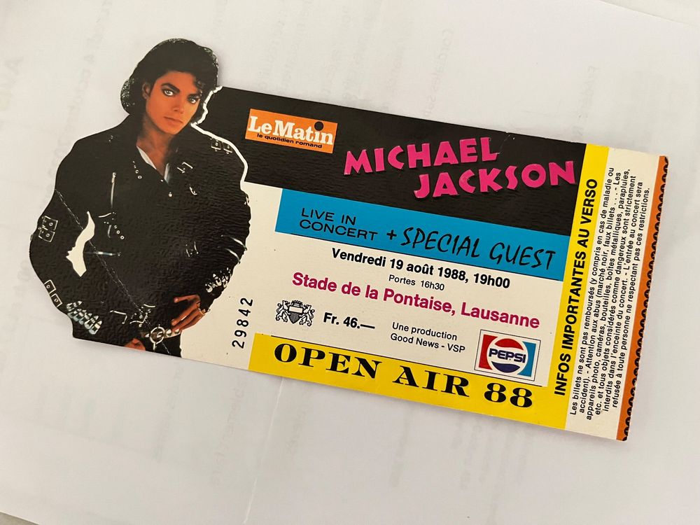 Ticket de concert Michael Jackson Kaufen auf Ricardo