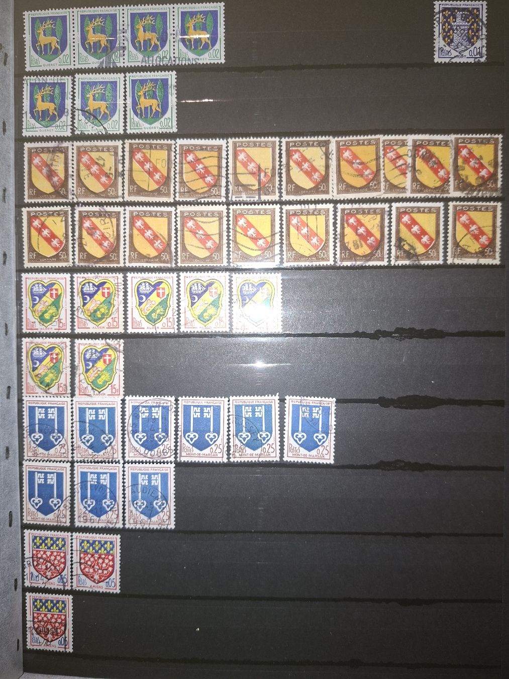 Alle Briefmarken: Dublettensammlung Frankreich – Gebraucht aus Balgach von SIMEON27 9